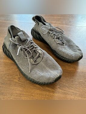 Adidas Tubular Doom Sock PrimeKnit Grey Core Black Size 11